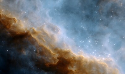 Wall Mural - dramatic close-up of a dusty nebula, generative ai