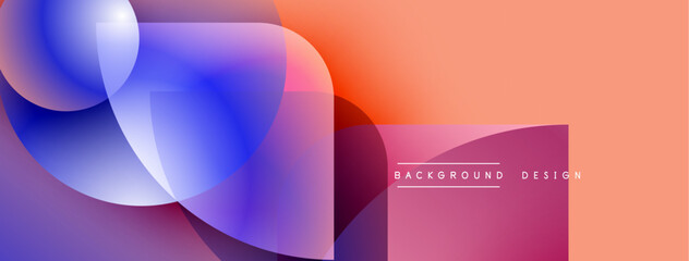Leinwandbilder - Abstract fluid shapes blend vibrant colors. Gradient transitions create dynamic visual effect. Modern design element for backgrounds.