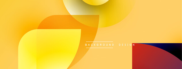 Leinwandbilder - Abstract gradients overlap, creating warm color scheme. Modern design elements suggest dynamic visual experience. Background features text.