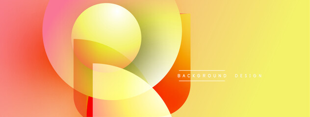 Leinwandbilder - Abstract gradient shapes overlap. Warm colors dominate, creating dynamic visual effect. Modern design element for backgrounds.