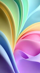 Wall Mural - pastel abstract background with soft waves and gradient colors modern design with smooth transitions