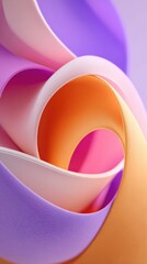 Wall Mural - Abstract pastel color waves background with smooth gradient Concept of modern design, fluidity, and vibrant texture