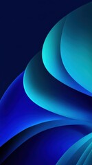 Wall Mural - abstract blue gradient background with curved shapes, creating a modern and elegant design for wallp