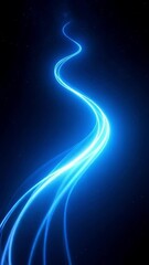 Wall Mural - Vibrant Blue Light Streaks Flowing Through Dark Space High-Quality Animation