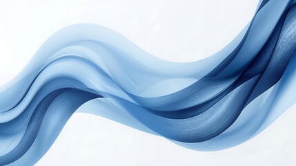 Canvas Print - abstract digital waveform light blue dark blue hues flowing swirling movement seamless pattern backg