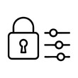 © nattaphol - Security lock icon with sliders for privacy settings and control