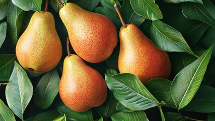 Wall Mural - pears on tree branch