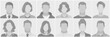 © ApoevArt - Set of grey silhouette avatars defoult photo placeholder depicting diverse anonymous profiles in business and casual attire suitable for user interfaces social media and professional networking sites.