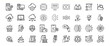 © pixelVista - Black and White Line Art Icons Set Technology A I Security Cloud Computing
