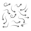 © Dariia - Set of simple hand drawn black arrows. Various simple lines of arrow collection