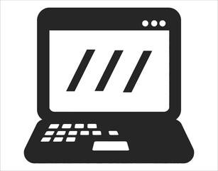 Coding UI Icon – Vector Silhouette for Developers