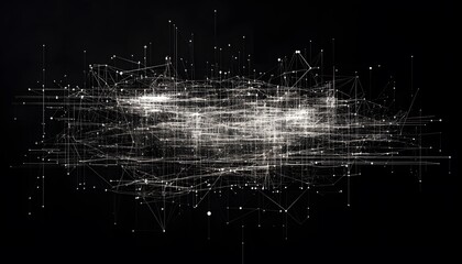 Abstract network design on a dark background.
