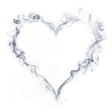 Heart-Shaped Smoke, Isolated on Transparent Background