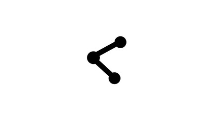 Share icon in flat style. Connected chain, file sharing symbol.