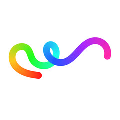Wall Mural - abstract wavy gradient background with colorful squiggle lines, neon ribbon shapes, fluid swirl patt