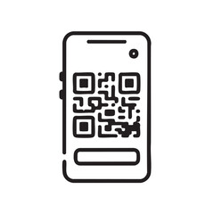 QR code displayed on a smartphone for quick access to digital content vector illustration