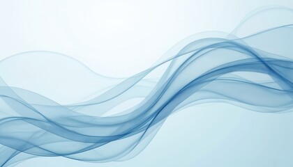 Aufkleber - Abstract blue wave background with smooth, flowing lines. Elegant, modern design with curves, motion, light. Perfect graphic element for presentations, business, technology artistic projects. Clean,