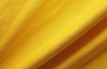 Poster - Close-up of yellow fabric texture with subtle horizontal lines, variations. Illustrates textile, apparel background, material for clothes, garments, fashion industry, design. Wallpaper, canvas,