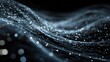 © CLOVER BACKGROUND - Abstract Digital Data Network Concept with Swirling Particles