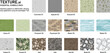 © Supernova - Vector pattern texture cad set for landscape architecture. Includes concrete, asphalt, grass, pavement, water, gravel, soil, forest, and stone surfaces.