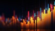 © CLOVER BACKGROUND - Rising Stock Market Graph with Bold Colored Bars and Trends