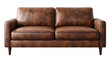 © Master old - High-Quality PNG of Industrial sofa png mockup brown leather couch living room furniture Isolated on White Background - High Resolution