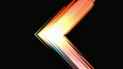 Wall Mural - arrow symbol: a dynamic and sleek arrow symbol, rendered in a vibrant array of warm hues, pointing t