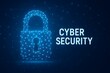 © NeoDesign Hub - Cyber security padlock constructed from glowing digital network