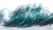 © Seek - Powerful ocean wave crashing over water with turbulent foam and dynamic water movement displaying coastal beauty isolated on white transparent background PNG cutout