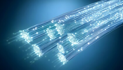 Wall Mural - high-tech fiber optic cable system.