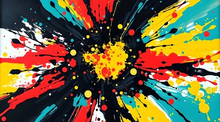 Wall Mural - abstract grunge splashes background