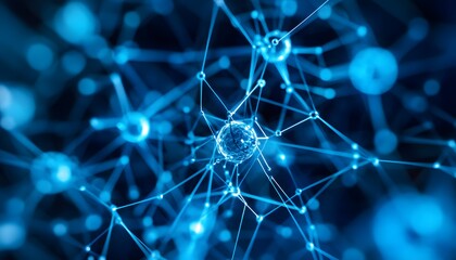 Wall Mural - abstract illustration of a complex network.