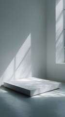 Wall Mural - minimalist square platform with natural light