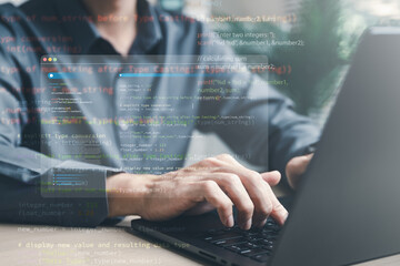 software development. programming engineer. coding application.