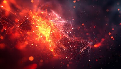 Abstract fiery network design.