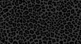 Monochrome Leopard Pattern Dark Gray and Black Spotted Background
