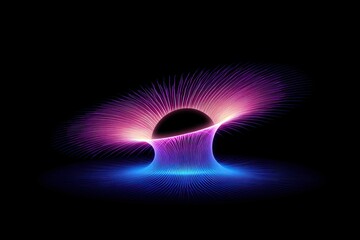 Wall Mural - Abstract swirling lines forming a central void
