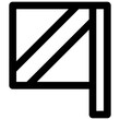 © Side Project - Diver flag. Editable stroke vector icon.