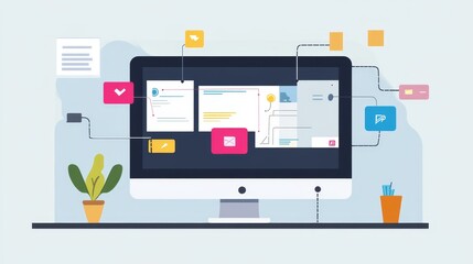 photo of the website development process. from idea to finished site
