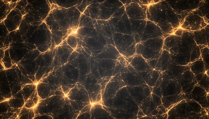 Wall Mural - abstract design of interconnected glowing lines on a dark background.