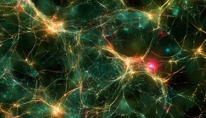 Wall Mural - abstract representation of cosmic web structure.