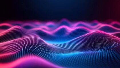 Wall Mural - abstract digital landscape with vibrant colors.