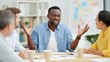 © Aleksandr S - In a modern office space, a manager uses conflict resolution skills to mediate a discussion among team members, fostering a collaborative atmosphere for better communication