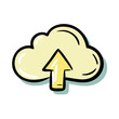 © Valery_vog - Cloud upload illustration for data transfer and storage with copy space
