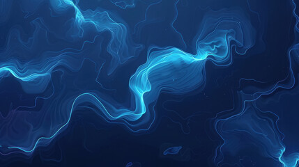 Wall Mural - mesmerizing flow of bright electric threads curves across deep black background, creating captivatin