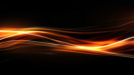 Wall Mural - luminous pulse lines across dark field create captivating sci fi atmosphere, evoking sense of energy