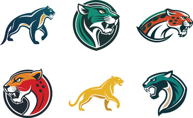 stylish panther and jaguar logo designs perfect for branding projects needing fierce animal icons an