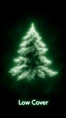 Wall Mural - glowing tree shaped icon blinking with low cover tag