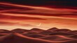 © Paino - Dramatic desert landscape illuminated by the moon under a fiery sunset sky