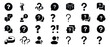 © Vectory Icons - Black Question Mark Icons Set F A Q Symbols question marks